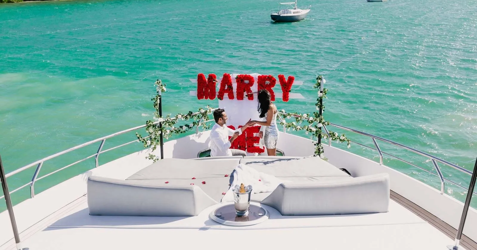 Celebrating a marriage proposal