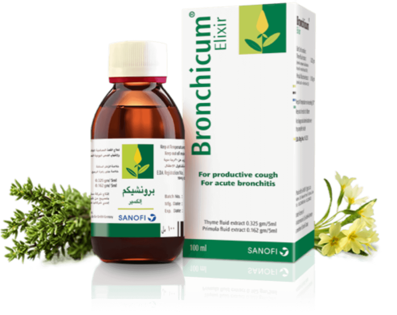 Bronchicum- Natural bronchodilator, expectorant.
