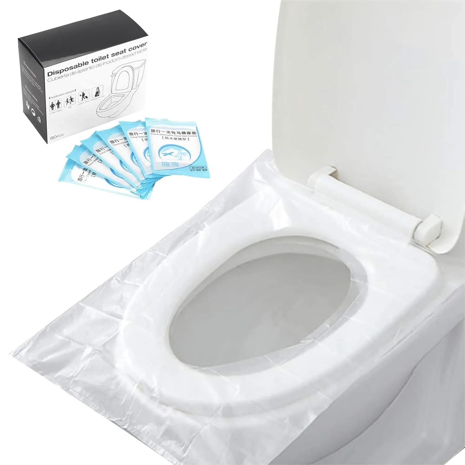 Disposable toilet seat cover (50 pcs.) - Image 1